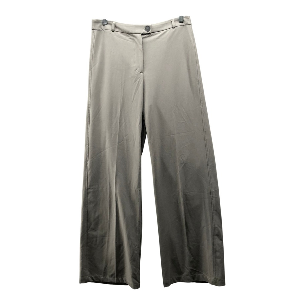 Bershka High Waisted Wide Leg Dress Pants Womens 10 Taupe‎ Beige Lightweight